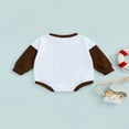 thumbnail image 4 of Infant Thanksgiving Day Romper  Long Sleeve  Neck Turkey/Letter Print Bodysuit, 4 of 8