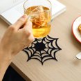 thumbnail image 4 of Todaioua Halloween Bat Spider Web Placemats Happy Halloween Black Gothic Place Mats Non-Slip, Heat Resistant Bat Table Mat for Holiday Party Decorations Kitchen Dining Table, 4 of 7