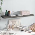 thumbnail image 1 of vidaXL Floating Wall Shelf High Gloss Grey 90x23.5x3.8 cm MDF, 1 of 4