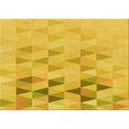 thumbnail image 1 of Ahgly Company Tapis d'Intérieur Rectangulaire Transitionnel Jaune Lavable à la Machine, 7 Pieds x 9 Pieds, 1 of 7