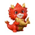 thumbnail image 4 of Resin Chinese Dragon Statue Souvenirs Cute for Bookshelf Entryway Home Decor A, 4 of 8