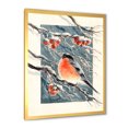 thumbnail image 2 of Designart Taureau de Noël Oiseaux Traditionnel Art Mural Encadré, 2 of 4