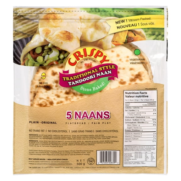 Crispy Traditional Style Plain Stone Baked Tandoori Naan