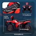 thumbnail image 3 of Aosom VTT 4 Roues 12 V pour Enfants avec Musique, Lumières DEL, Pneus à Bande de Roulement, Rouge, 3 of 10