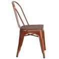 thumbnail image 2 of 4 Pk. Copper Metal Stackable Chair with Wood Seat, 2 of 7