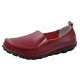thumbnail image 1 of B91xZ Mocassin Tricoté pour Femmes Confortable Bout Rond Fermé Ballerines Chaussures de Soirée Décontractées Formelles Mariage Danse, Vin 9, 1 of 5