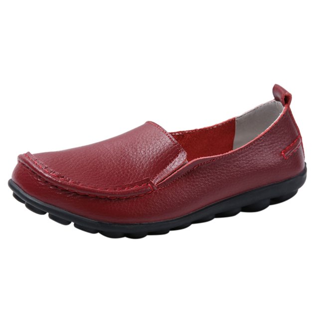 B91xZ Mocassin Tricoté pour Femmes Confortable Bout Rond Fermé Ballerines Chaussures de Soirée Décontractées Formelles Mariage Danse, Vin 9