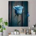 thumbnail image 4 of Blue Rose Floral Inspirational Canvas Wall Art 15.75x11.81 Inches, 4 of 8