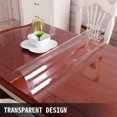 thumbnail image 4 of VEVOR 80 x 42 Inch Clear Table Cover Protector, 2mm Thick Clear Desk Protector Table Pads, Plastic Tablecloth Table Protector for Dining Room Table, 4 of 9