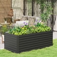 thumbnail image 2 of Outsunny Galvanized Raised Garden Bed, 5' x 3' x 2' Planter Box, Dark Grey, 2 of 10