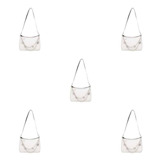 maskred Underarm Bag For Fashionable And Versatile Women For Everyday Wide white 5Set
