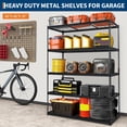 thumbnail image 2 of QinaQin Industrial-Grade Five-Layer Wire Mesh Shelving Unit, Height Adjustable, 2500 Lb Load Capacity, Dimensions: 48x18x72 Inches / 60x24x78 Inches, 2 of 7