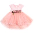 thumbnail image 3 of CNKOO Jupe Tutu Sans Manches pour Nouveau-Né Fille Robe Princesse à Fleurs Froncée Tenue d'Été, 3 of 7