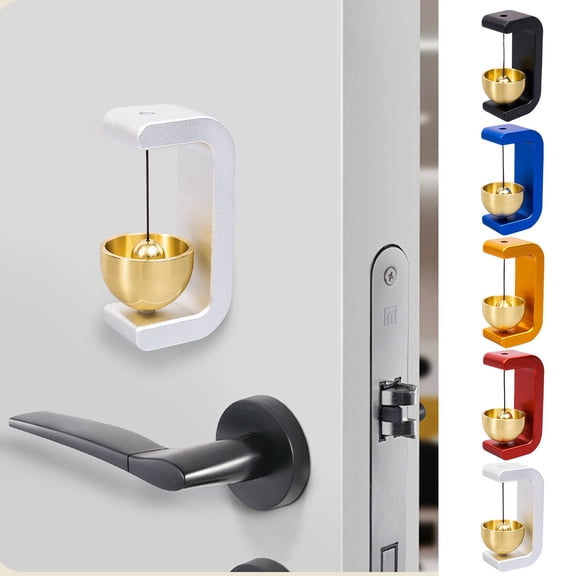 CQCYD 5Pcs Summer Dopamine Doorbell Wind Chime, Suction Cup Entrance Door Bell, Metal Reminder Chime for Home Entry Door Decoration, Moving Into House Doorbell, Crisp Sound Door Chime for Front Door