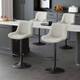 thumbnail image 1 of Hawsaiy Adjustable Bar Stools Set of 4, Swivel Counter Height Bar Chairs with Back, Modern Technical Fabric Barstools for Kitchen Island & Home, Light Gray, 1 of 11