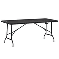 thumbnail image 1 of Outsunny Table à Manger d'Extérieur de 6 Pi pour 6, Table de Patio Pliante Pieds en Acier, 1 of 10