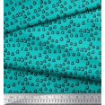 thumbnail image 2 of Soimoi Green Cotton Cambric Fabric Triangle Geometric Print Sewing Fabric Yard 56 Inch Wide, 2 of 3