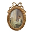 thumbnail image 3 of GUOOL Oval Photo Frame 10x6.9inch European Styled for Housewarming Parties Elegant Retro Golden, 3 of 9