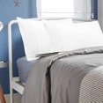 thumbnail image 2 of Microfiber Pillowcases 2 Pcs with Embroidery Zipper Closure White Standard, 2 of 7