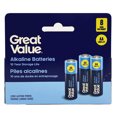 thumbnail image 1 of Great Value AA LR6/1.5 V Alkaline Batteries 8 Pack, 1 of 4