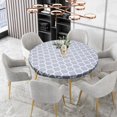 thumbnail image 2 of Fitted Vinyl Table Cloth Elastic Edged Flannel Backed  Waterproof Wipeable Christmas Vinyl Tablecloth For Dinning Room, 2 of 6