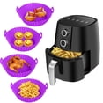 thumbnail image 4 of TIMIFIS Silicone Doublure en pour Friteuse à Air Chaud Panier en Silicone Réutilisable pour Friteuse à Air Résistant à la Chaleur Nettoyage Facile Friteuses à Air Pot en Silicone Rond pour Accessoires de Four à Friteuse à Air, 4 of 7