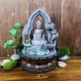 thumbnail image 3 of Tabletop Fountain Buddha Waterfall Ornament Indoor Waterfall Feature Calming Relaxing Water Sound Sleeping Decoration Buddha Statue Home Decor, 3 of 8