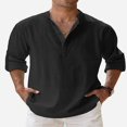thumbnail image 1 of Chemise de Plage à Manches Courtes en Lin Décontracté pour Hommes, 1 of 4