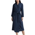 thumbnail image 1 of Peignoir de Mariée Long Peignoirs pour Femmes, Peignoir en Coton pour Femmes, Kimonos Waffles Peignoir Tenue d'Intérieur Lingerie Peignoir S-70 Bleu Marine TG, 1 of 6