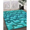 thumbnail image 3 of Ahgly Company Tapis Rectangulaire Lavable en Machine Intérieur Transitionnel Vert Cyan Foncé, 2 Pieds x 3 Pieds, 3 of 7