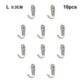 thumbnail image 3 of 10 Pcs Cintre Sans Perçage Autocollant Résistant aux Déchirures Support Anti-Humidité Roulement Robuste Imperméable Antirouille Crochet de Toilette pour la Maison Support Grand 3 mm, 3 of 9