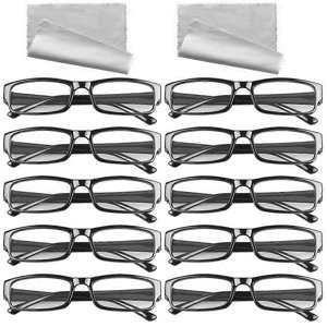 10/20 Paire de lunettes de lecture, aide à la vision, noir, 1.0 à 4.0 Les femmes, les hommes, DE