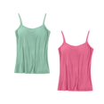 thumbnail image 3 of Timegard Camisoles 2 Pcs pour Femmes avec Soutien-Gorge Intégré Grande Taille Col Rond Respirantes Confortables Extensibles, 3 of 3