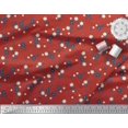 thumbnail image 2 of Soimoi Red polyester Crepe Fabric Artistic Floral Printed Craft Fabric by the Yard 52 Inch Wide, 2 of 3
