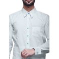 thumbnail image 4 of BESTMAN Long Sleeve Formal Shirt For Men Printed Button Down Cotton Men Shirts, 4 of 5
