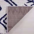 thumbnail image 3 of Ladole Rugs Grant Shaggy Casablanca Contemporary Abstract Small Runner Area Rug in Dark Blue White 2'7" x 4'11", 3 of 4