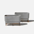 thumbnail image 1 of Veradek Demi Series Raised 30" Long Plastic-Stone Planter, 1 of 8