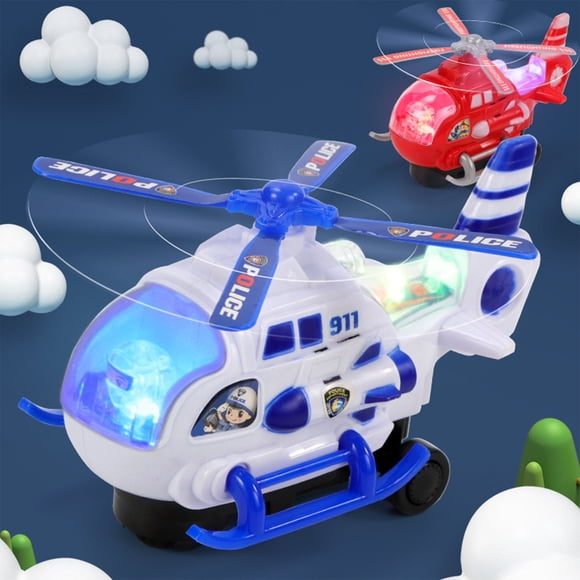Sentmoon Cadeaux pour Garçon de 5 Ans Jouet Hélicoptère, Hélicoptère avec Lumières et Sons 4D Époustouflants et Réalistes, Jouet Automatique Bump & Go pour Enfants Garçons et Filles, Cadeau d'Anniversaire Ou de Noël