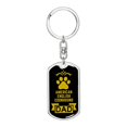 thumbnail image 1 of American English Coonhound Dad Dog Tag Keychain Stainless Steel or 18k Gold, 1 of 8