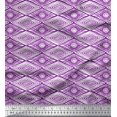 thumbnail image 1 of Soimoi Poly Georgette Fabric Geometric Block Print Fabric by The Yard 52 Inch Wide, 1 of 3