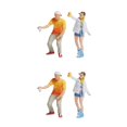 thumbnail image 3 of Wweixi 1/87 Diorama Graffiti Figure Characters Resin People Train Layout white yellow 2Set, 3 of 6