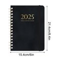 thumbnail image 2 of Meitianfacai Coil Planner 2025 Weekly Planner Diary A5 Taped Notebook Book, Black, 2 of 5