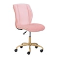 thumbnail image 3 of Mainstays Plush Velvet Office Chair, for Adults, Pearl Blush, 3 of 8