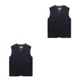 thumbnail image 1 of Youkk Gilet Classique et Polyvalent avec Poches Multiples Bleu Foncé 4XL 2Set, 1 of 6