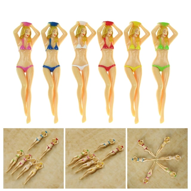 VONKY 6pcs Golfers Club Plastic Golf Tees Tees Golf for Women Beginner Gift Style A 1Set