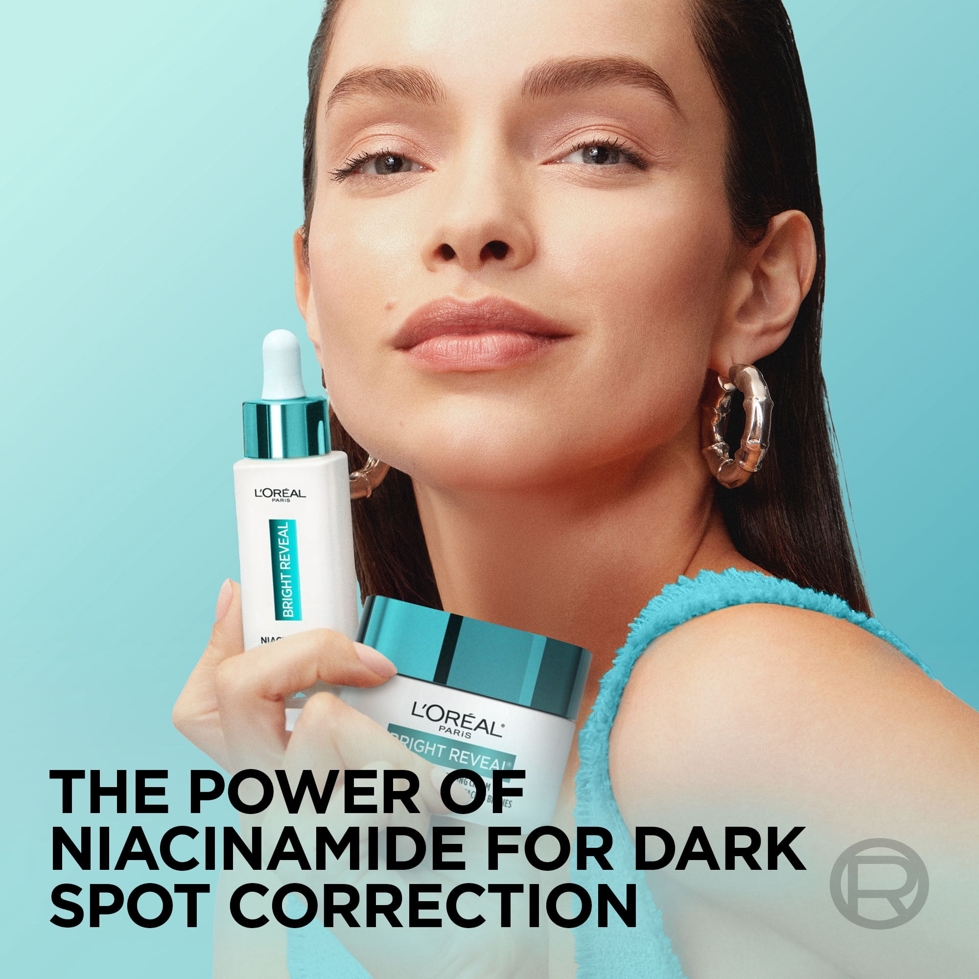 L'Oréal Paris Bright Reveal Crème hydratante pour les taches brunes avec Niacinamide, 50ml
