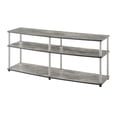 thumbnail image 1 of Convenience Concepts Designs2Go Three-Tier 60" TV Stand in Gray Faux Birch Wood, 1 of 5