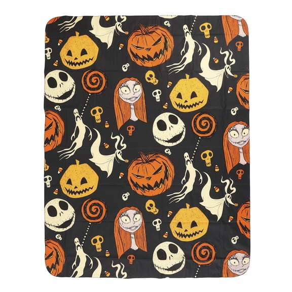 Disney The Nightmare Before Christmas Jack Sally and Zero All-Over Print Vinyl Tablecloth