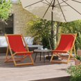 thumbnail image 1 of vidaXL Folding Beach Chairs 2 pcs Red Fabric, 1 of 5