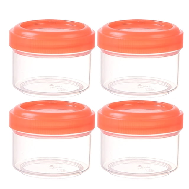 Leakproof Food Storage - 4pcs, Small Plastic Containers with Lids, Lock in Freshness, Nutrients & Flavor, Freezer & Dishwasher Friendly, 2.5oz Snack Containers